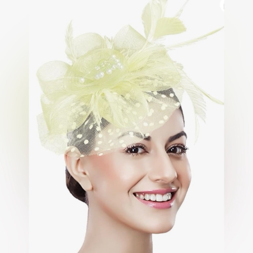 🌹Creme KENTUCKY DERBY, Wedding, TEA Party, Worship Fascinator Hat